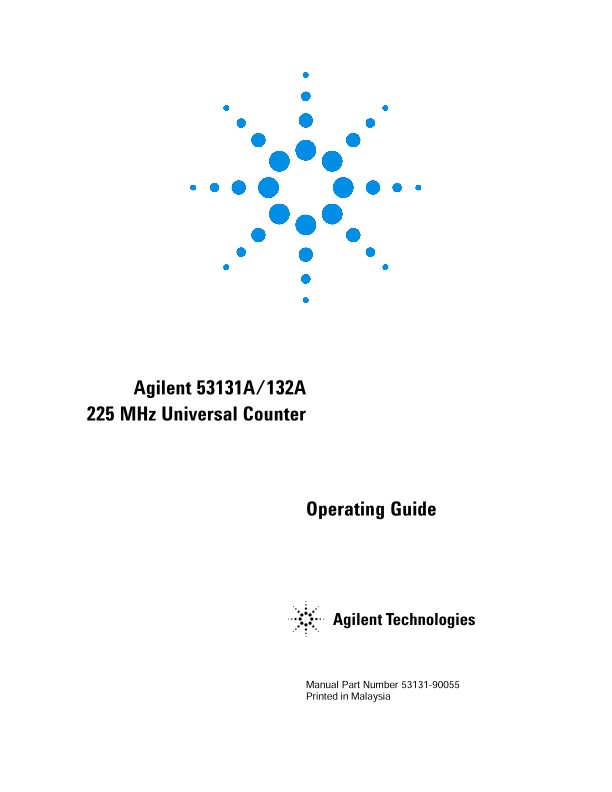 53131A/132A Universal Counter Operating Guide | Keysight